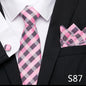 Tie Pocket Squares Cufflink Necktie Set