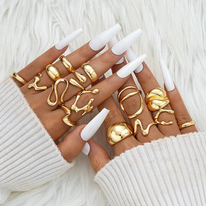 14 Piece Simple Luxury Ring Set
