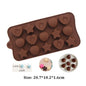 (59-87) Handmade Chocolate Candy Mould Jelly Pudding Ice Mold Insect Rose Heart Shape Silicone Moulds Baking Tool