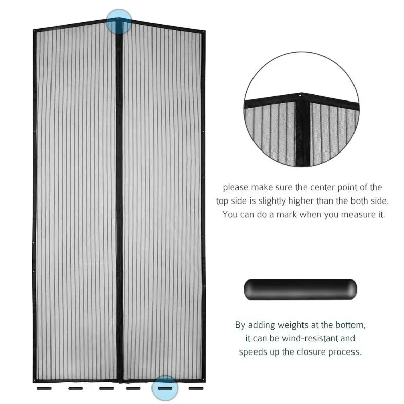 Anti-Mosquito Net Summer Automatic Closing Magnetic Invisible Door Mesh