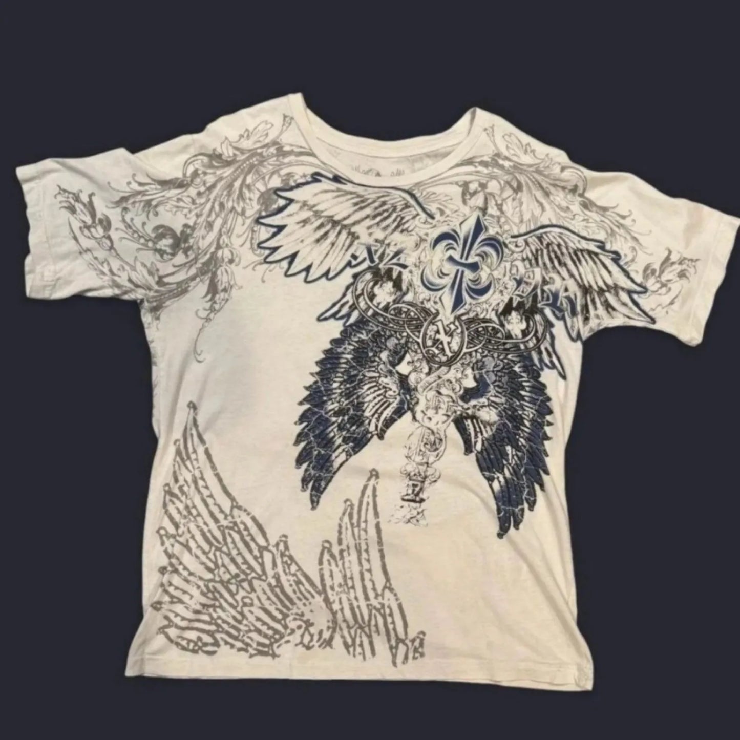 Men's Skull with Wings Graphic Printed T-shirt