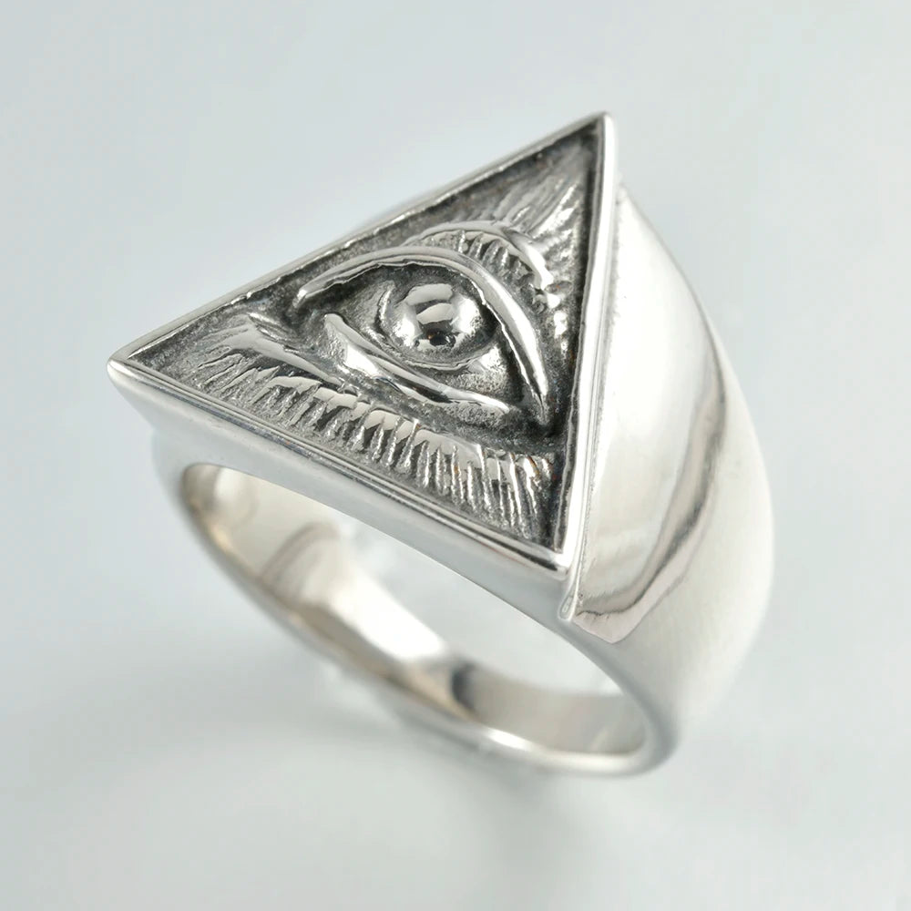 1PC Stainless Steel Vintage Punk Skull Cross Eagle Mens Ring Finger Jewelry Hip Hop Rock Culture Ring Unisex Male Party Ring