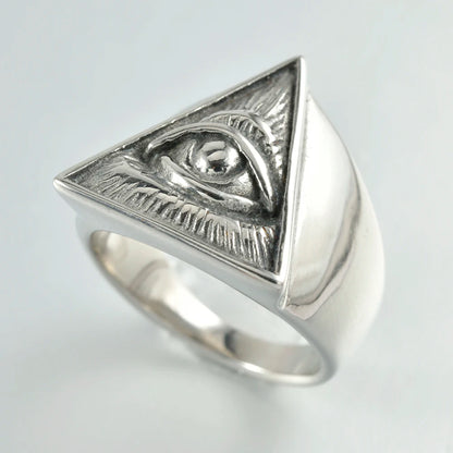 1PC Stainless Steel Vintage Punk Skull Cross Eagle Mens Ring Finger Jewelry Hip Hop Rock Culture Ring Unisex Male Party Ring