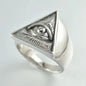 1PC Stainless Steel Vintage Punk Skull Cross Eagle Mens Ring Finger Jewelry Hip Hop Rock Culture Ring Unisex Male Party Ring