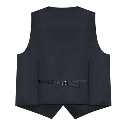 Suit Vest With Bow Tie Pocket Square Cufflinks Tuxedo Waistcoat for Men