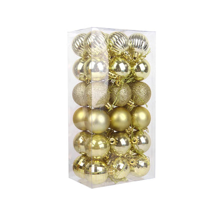 36/24pcs 40mm Merry Christmas Balls Christmas Tree Hanging Ball Ornaments Christmas New Year Party Home Decoration