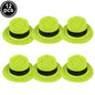 UV Neon Glow Party Hats – Blacklight Fluorescent Plastic Hats for Kids & Adults