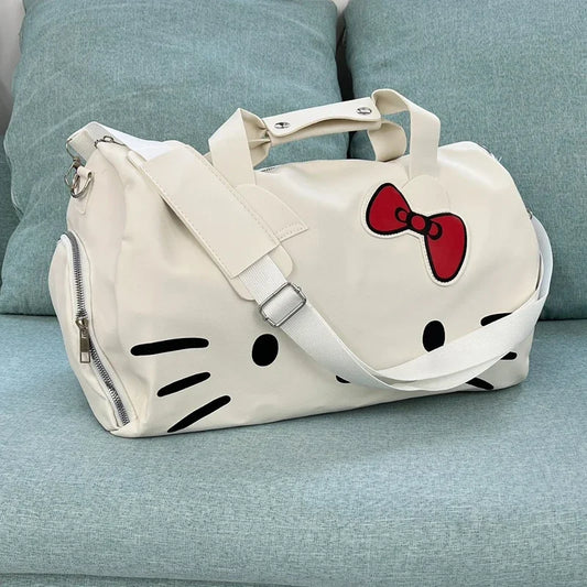 Hello Kitty Large Capacity Shoulder Gym Bag Pu