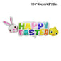 Easter Bunny Foil Balloon Cute Rabbit Chicken Egg Cartoon Carrot Foil Balloon Kids Happy Easter Gift Girl Baby Shower Decoration
