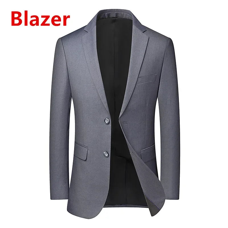 Men's (suit + Vest + Trousers) Solid Color Business Suit 3/2 Business Suit