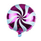 10pcs 18" Lollipop Swirl Foil Balloons – Candy Themed Round  Balloons for Birthday Party, Baby Shower, Carnival, Holiday Decor