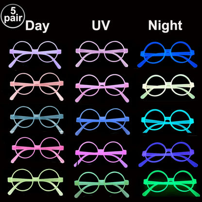 UV Neon Glow Party Hats – Blacklight Fluorescent Plastic Hats for Kids & Adults