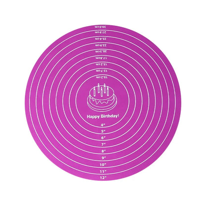 FAIS DU Round Silicone Baking Mat For 12-Inch Diameter Cake Turntable Pad Non-Slip Pad Cake Stand Food Grade Kitchen Baking Tool