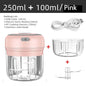 Mini Wireless Electric Garlic Crusher 100ml/250ml Portable Chopper USB Charging