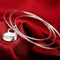 Trendy 925 Sterling Silver Bangles Bracelet Charms