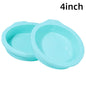 FAIS DU 2-8pcs Silicone Cake Pan 4/6/8inch Round Cake Layer Set Silicone Bakeware Mold for Baking Tools Rainbow Cake and Mousse