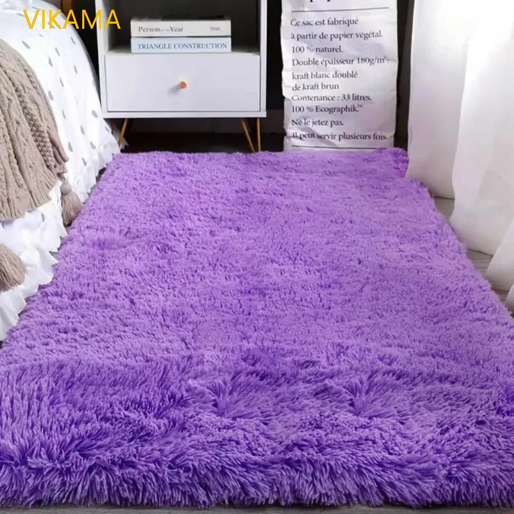 Silk wool Solid Color Light Luxury Non-slip Dirty Resistant Washable Rug