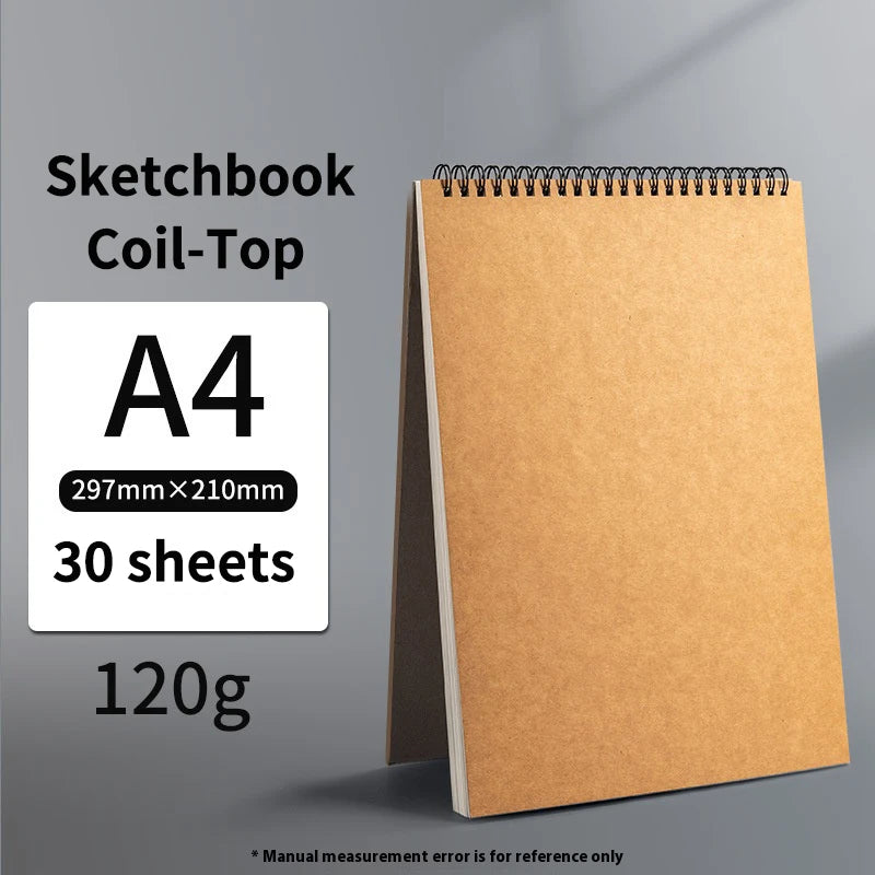 Borrence Spiral Sketchbook – Thick 160 GSM Paper in A3/A4/A5/8K/16K Sizes for Drawing, Watercolor & Art School Use