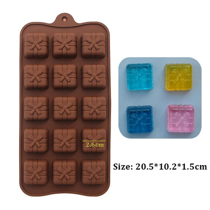 (59-87) Handmade Chocolate Candy Mould Jelly Pudding Ice Mold Insect Rose Heart Shape Silicone Moulds Baking Tool