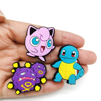 Pokemon Shoe Charms – Gengar, Squirtle & Anime PVC Sandal Buckles for Kids