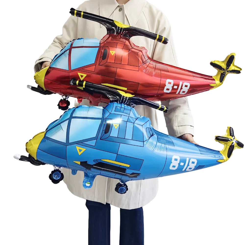 Fighter Balloon Boy Airplane Birthday Party Helicopter Plane Balloon Aircraft Balloon for Aviator Themed Birthday Party Decor