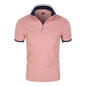 Men’s Summer Polo Shirt – Short Sleeve Contrast‑Color Casual Streetwear Collar Top