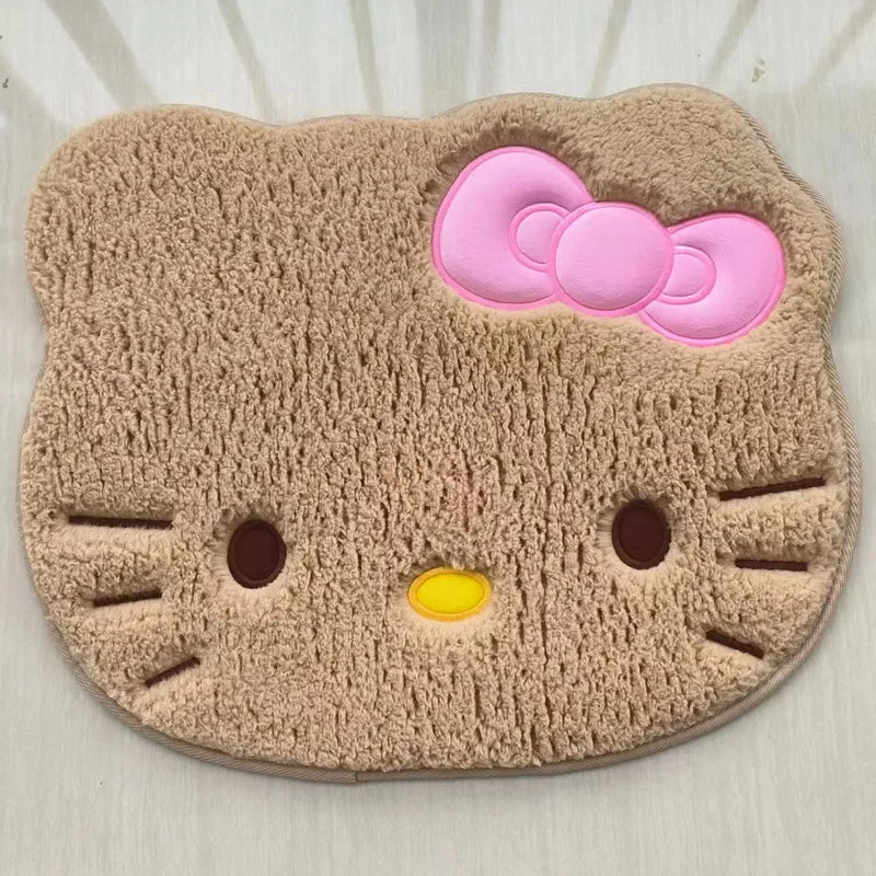 50*60cm Hello Kitty Bath Mat Anti Slip Bathroom Rug Cartoon Anime Bedroom Plush Rug Living Room Cute Floor Mat Doormat Decoration