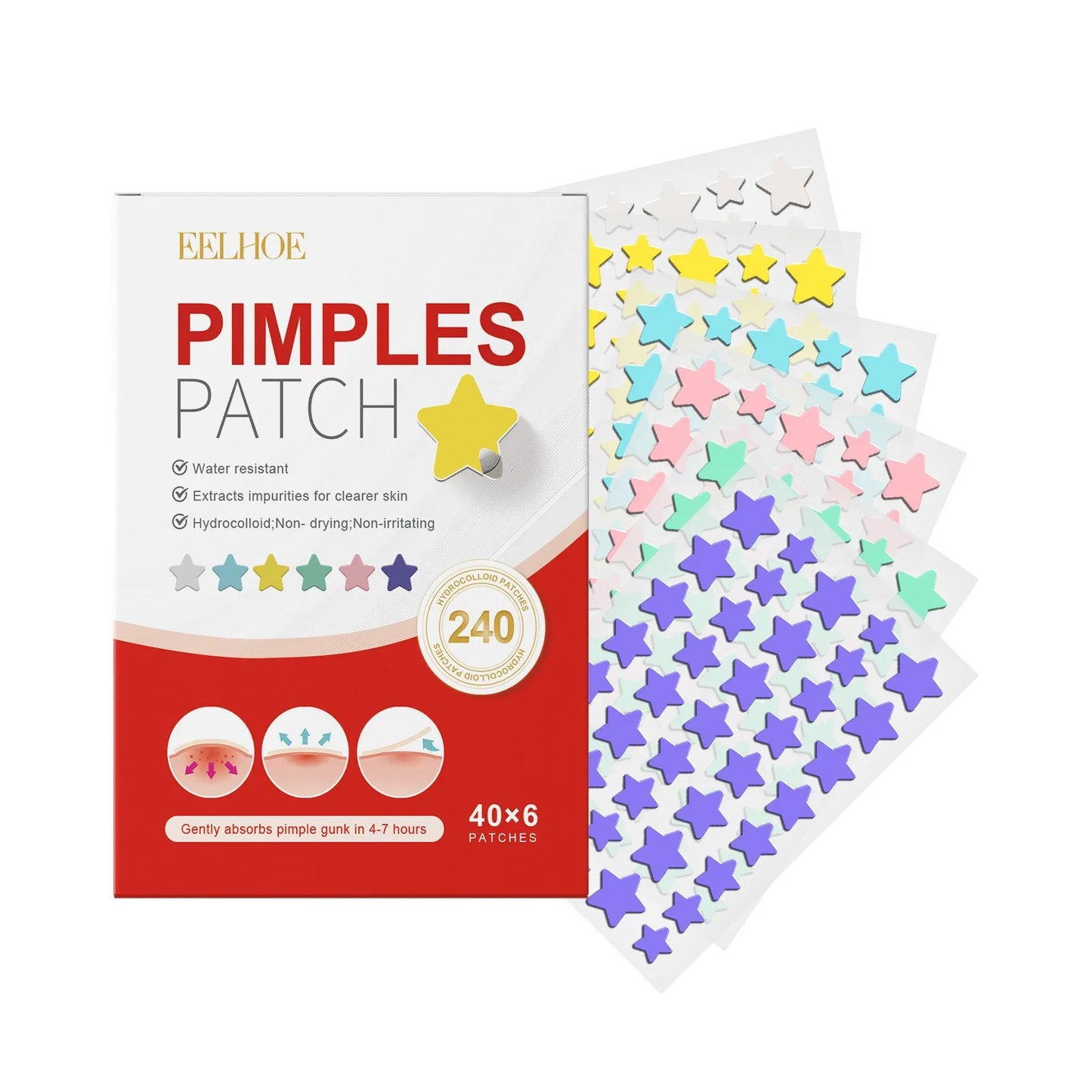 240 pc Acne Patches Heart/Star Shape Acne Dots for Blemishes