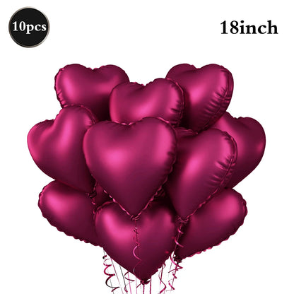Heart-shaped Balloons 63inch Giant Foil Balloon Bright Pink Red Romantic Wedding Night Valentine's Day Anniversary Party Decor