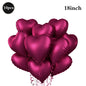 Heart-shaped Balloons 63inch Giant Foil Balloon Bright Pink Red Romantic Wedding Night Valentine's Day Anniversary Party Decor