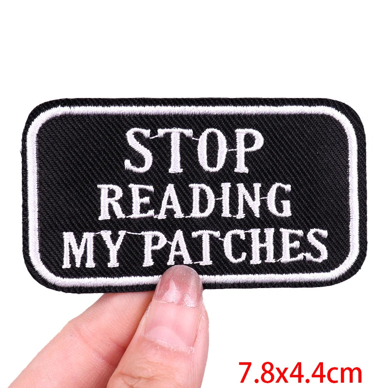 Letter Embroidered Patch Cartoon/Personality Letter Slogan Patch Iron On Patches For Clothing thermoadhesive Patches Sew Badges