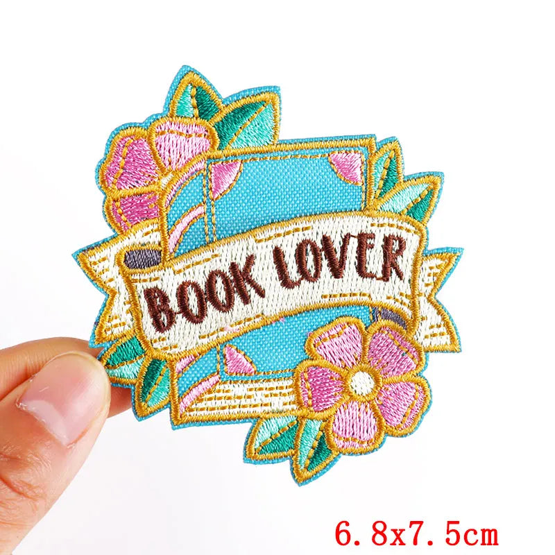 Letter Embroidered Patch Cartoon/Personality Letter Slogan Patch Iron On Patches For Clothing thermoadhesive Patches Sew Badges