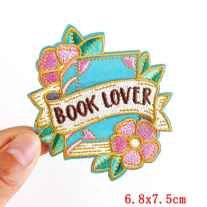 Letter Embroidered Patch Cartoon/Personality Letter Slogan Patch Iron On Patches For Clothing thermoadhesive Patches Sew Badges