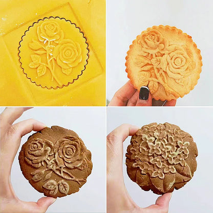 Wooden Cookie Mold Cutter Wooden Gingerbread Cookie Moulds DIY Shortbread Pastry Mold Bakery Gadgets Kitchen Baking Accessories