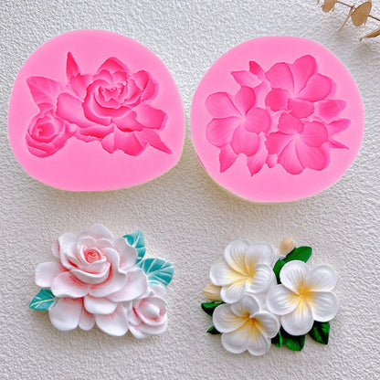 Gardenia Plumeria Flower Silicone Mold Cupcake Fondant Cake Decorating Mold Sugarcraf Chocolate Gumpaste Mold Resin Clay  Mold