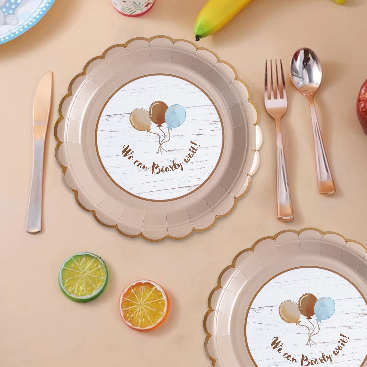 Cute Bear Disposable Party Tableware   Supplies