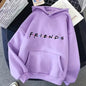 Men‘s Friends Print Hoodie Long Sleeve Pullover Fashion Clothing Casual Solid Color Female Spring Autumn Women Streetwear