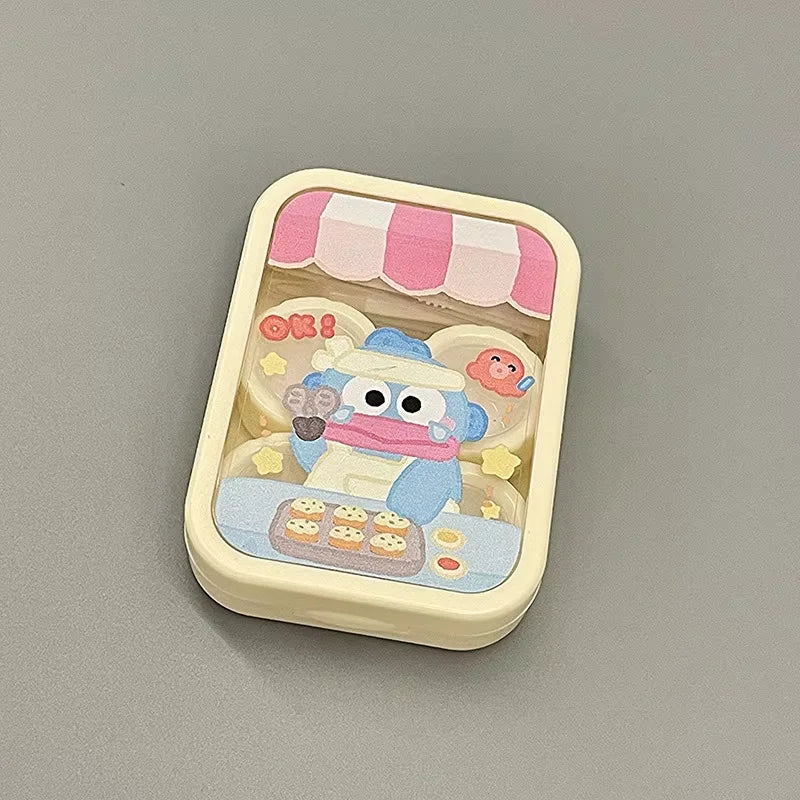 Hello Kitty Portable Contact Lens Case Cartoon Cute Kuromi Kawaii