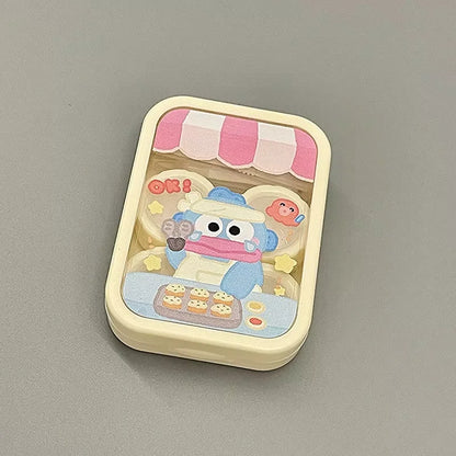 Hello Kitty Portable Contact Lens Case Cartoon Cute Kuromi Kawaii