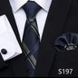 Tie Pocket Squares Cufflink Necktie Set