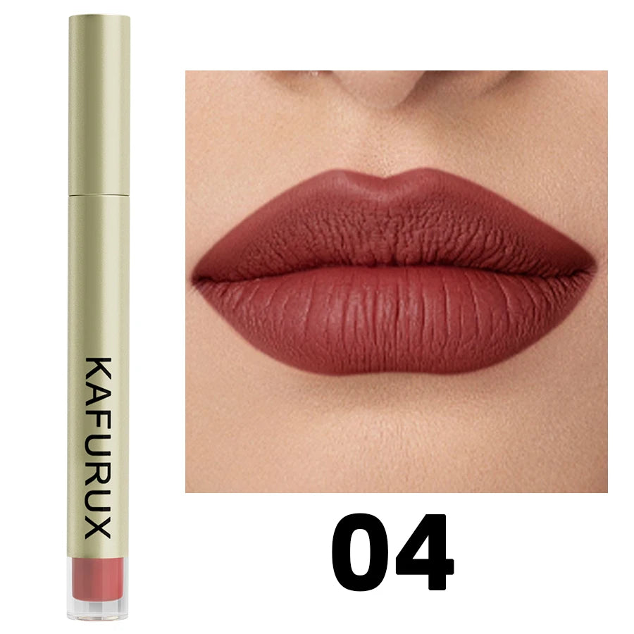 20 colors sexy long lasting velvet matte lip gloss liquid lipstick lip makeup red pink brown nonstick cup waterproof lip glaze