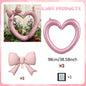 Pink Hollow Heart & Bow Foil Balloons for Birthday, Valentine’s Day & Shower Décor