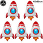 4D Standing Astronaut Spaceman Balloons Rocket Foil Balloons Kids Toys Baby Shower Outer Space Themed Birthday Party Decorations
