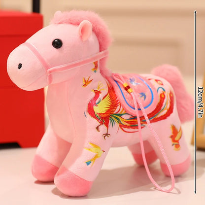 2026 Chinese New Year Keychain The Year of Horse Keyring Mascot Pendant Chinese Spring Festival Cute Pony Pendant