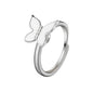 Fidget Spinner Ring Anxiety for Women Multiple Crystal Flower Eye Butterfly Animal Ring Rotate Anti Stress Wedding Jewerly