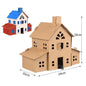 Christmas Paper House DIY Painting Corrugated Board Villa Manor Castle Set Xmas Party Birthday Decoration Kids Gift Home Supply