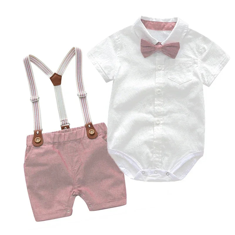 Kids Boys Formal Party Outfits Clothes Set Wedding Birthday Toddler Boy Gentleman Handsome Children Elegant Suit 1 2 3 4 5 Years
