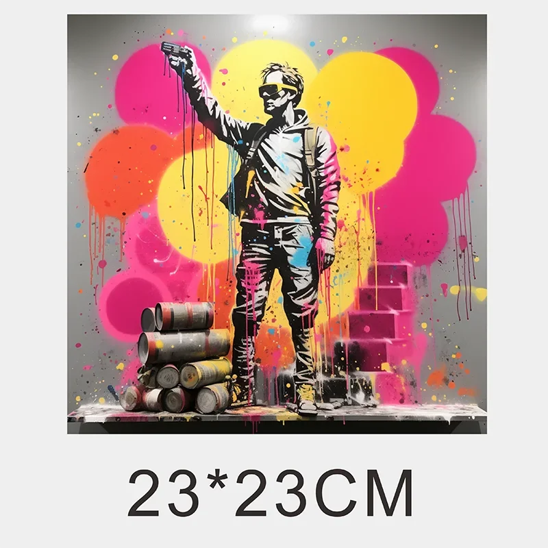 Graffiti Animal Iips Fashion Iron Sticker Patch For Clothing T-shirt DIY Hoodie Jacket Sticker DTF PPatch Is Waterproof