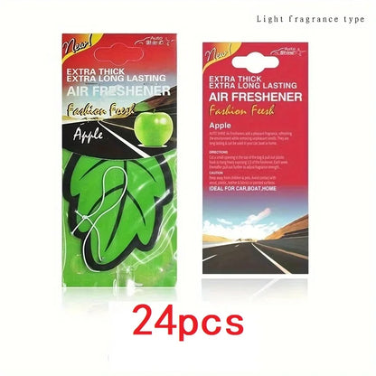 3-60 pieces Car Air Freshener, Natural Scented Tea Paper, Hanging Perfume Fragrance, Leaf Shape, Car Accessories, Interior.