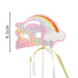 Smiling Face Cloud Rainbow Cake Topper Birthday Cake Baby Shower Kids Christening Birthday Party Wedding Cake Topper Decoratings